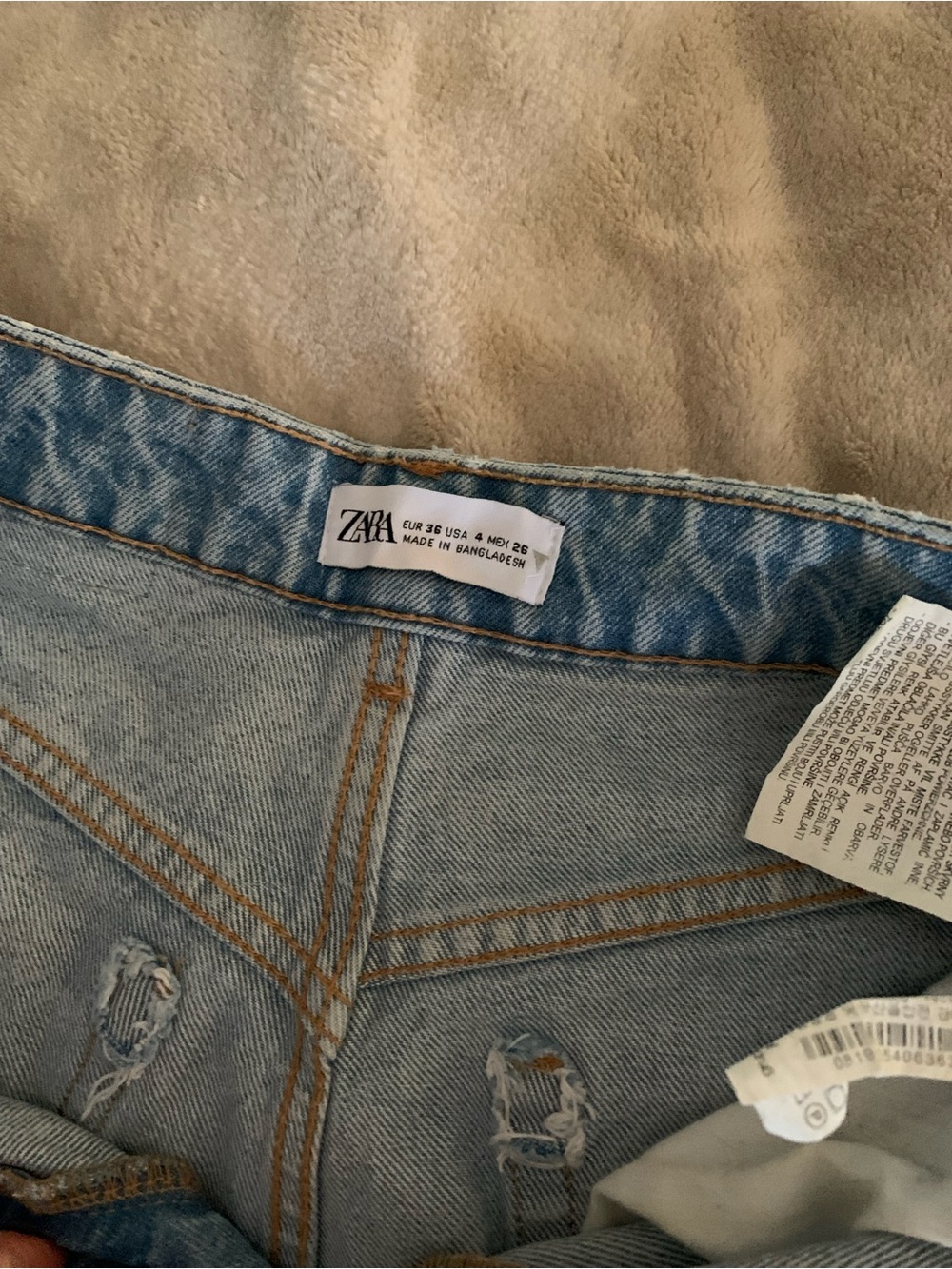Zara Light Blue High Waist Women’s Shorts